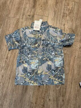 Reyn Spooner Marvel Shirt Kids L Large Avengers Comic Hero AOP Captain Ame